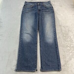 Lucky Brand Dungarees Classic Fit Jeans 34x32 Blue Western Faded Y2K Denim